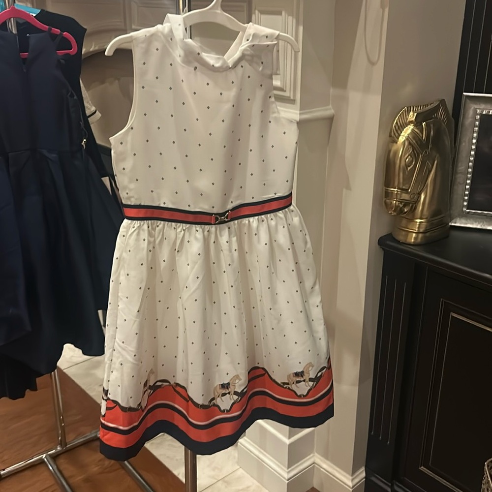 Janie And Jack Equestrian Silk Dress NWT